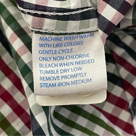 Southern Tide Shirt Button Down Collar Long Sleeve Plaid Breast pocket Red Green - Picture 7 of 9